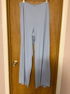 Auden Light Blue Wide-Leg Sleep Pants